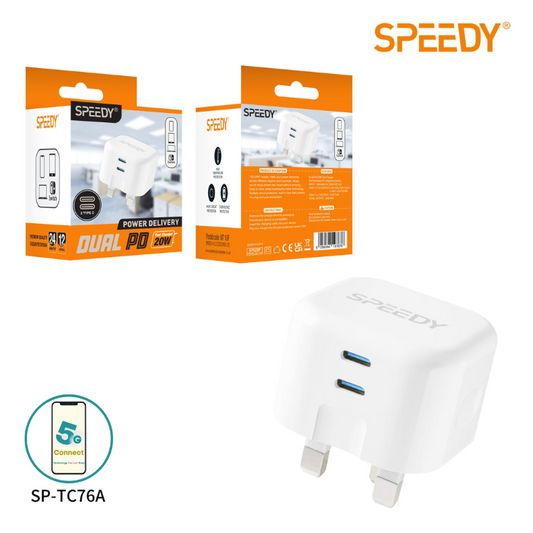 Type C 20W Dual PD Port Charger Plug