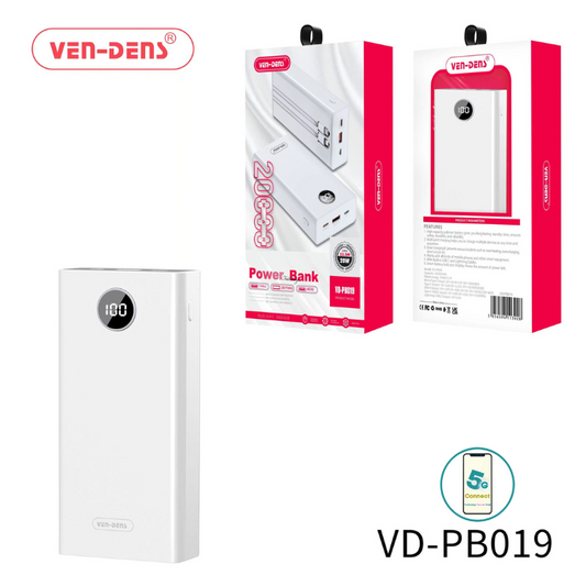 Power Bank 20000mAh Portable Charger 22.5W with Type c & Lightning Cable