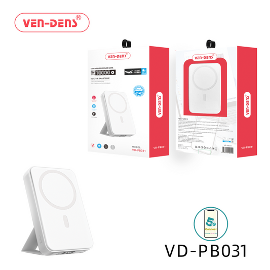 Power Bank 10000mAh 15w wireless powerbank with stand (built-in smart chip)