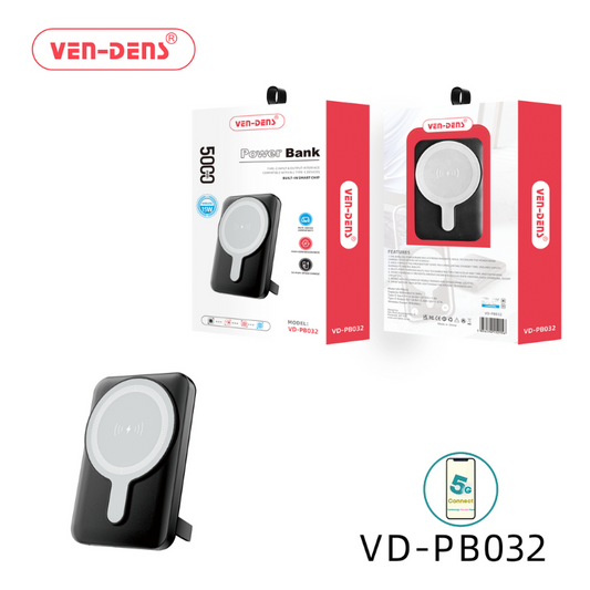 Power Bank 5000mAh 15w wireless powerbank with stand (built-in smart chip)