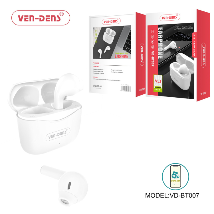 Truly Wireless Bluetooth Earbuds With Charging Case