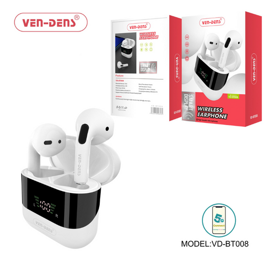 Wireless Earphone With Smart Display Charging Case