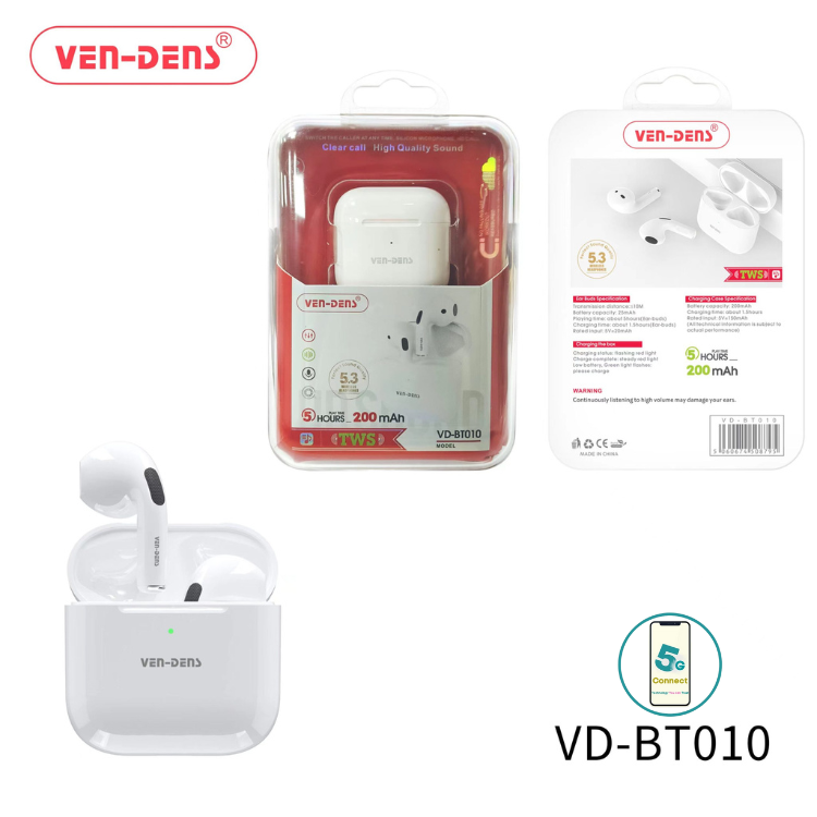 Tws HD Sound Wireless Bluetooth Earbuds With Charging Case (BT010 NEW)