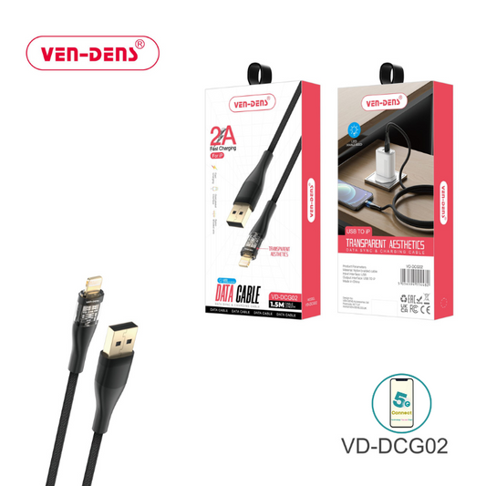 Transparent Aesthetics Fast Charging USB A To Lightning Charging Cable
