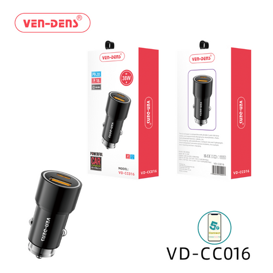 38w dual port powerful car charger