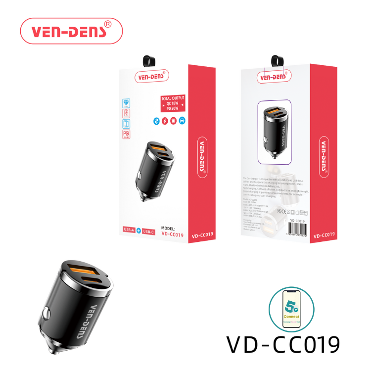 48w dual port QC+PD car charger