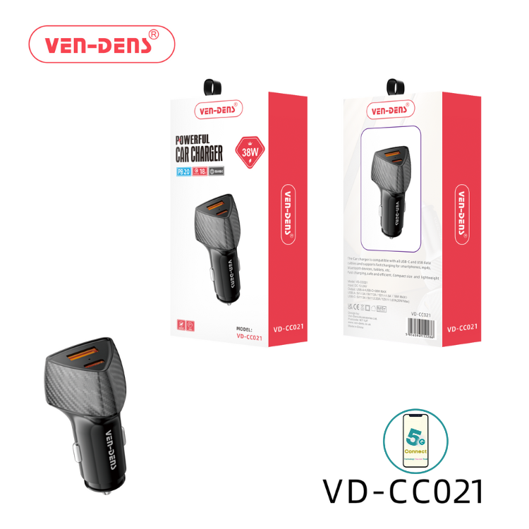 38w dual port powerful car charger