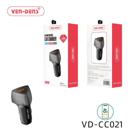 38w dual port powerful car charger