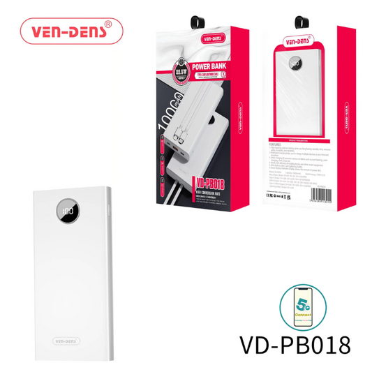 Power Bank 10000mAh Portable Charger 22.5W with Type c & Lightning Cable