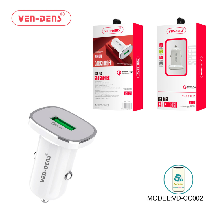 Car Charger USB White Ovel