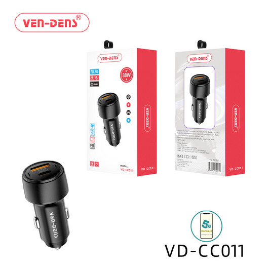 38w dual port car charger