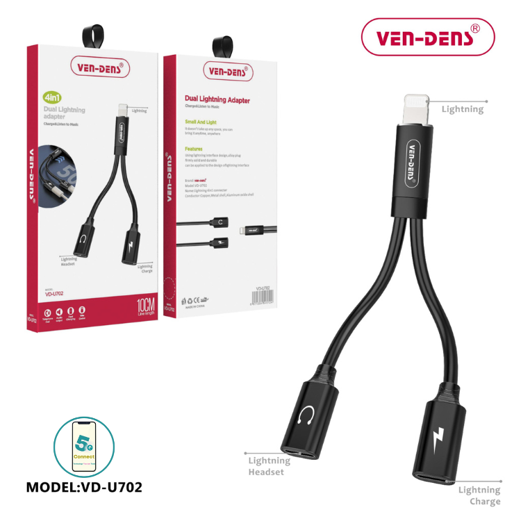Dual Lightning Adapter (10cm)
