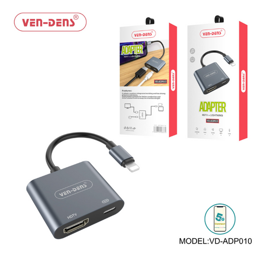 Lightning to HDTV Adapter With PD Port