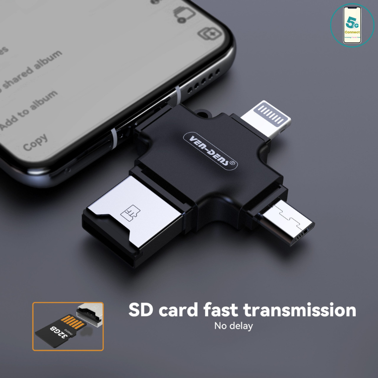 4 In 1 Mini USB OTG To USB 2.0 USB C