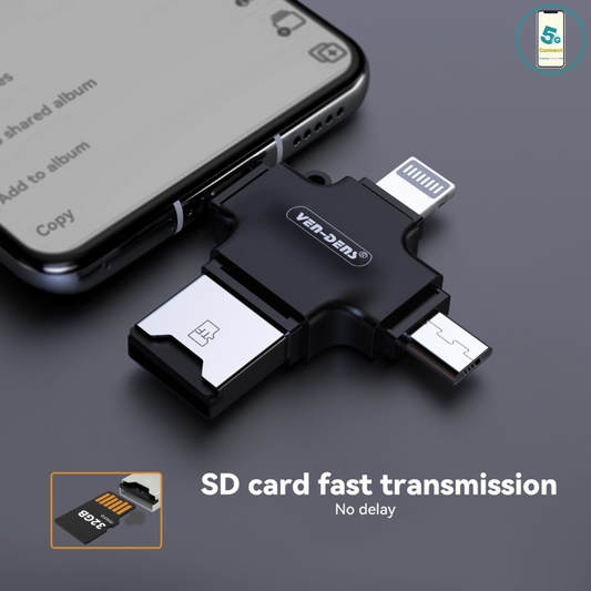 4 In 1 Mini USB OTG To USB 2.0 USB C