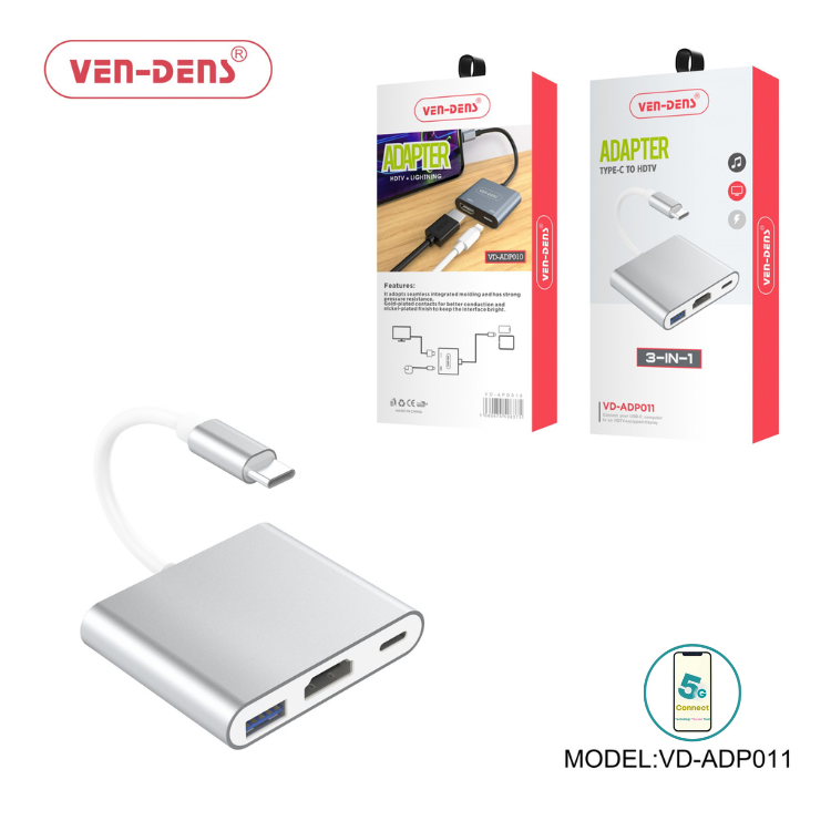 Type C To HDTV Adapter 3 in 1 with USB Port