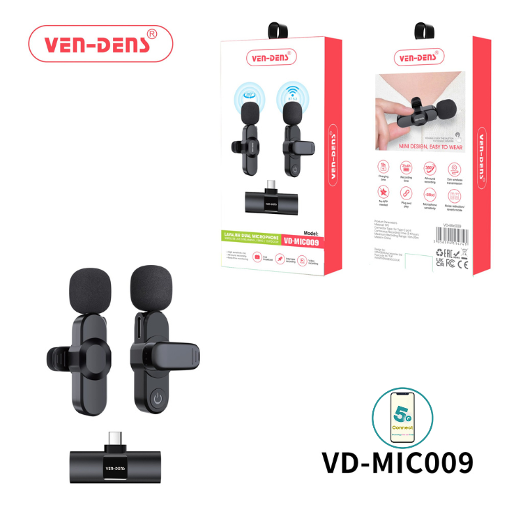 Wireless Dual Microphone Type C Plug