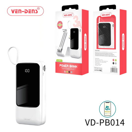 Power Bank 20000mAh 3A Output with 3Types Of Charging Cables