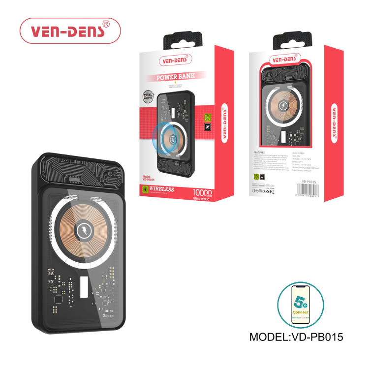 Wireless Power Bank 10000mAh USB & Type C