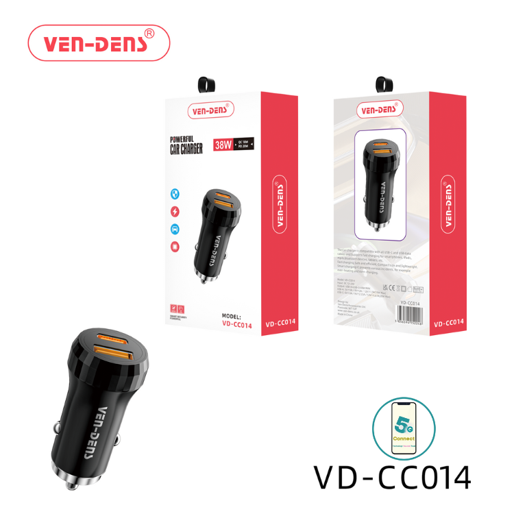 38w dual port powerful car charger